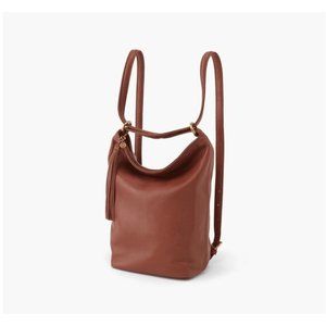 HOBO River Blaze Leather Medium Toffee Brown Convertible Backpack Bag